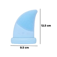 Cepillo Limpieza Facial Aleta Silicona Azul 11x8 cm