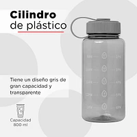 Cilindro Plástico Gris 800 ml