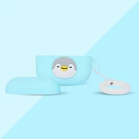 Funda Protectora Para AirPods Pro De Pingüino Sr. Miniso Silicona Azul 7.5x5 cm