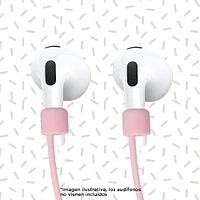 Funda Protectora Para AirPods Silicona Rosa 6x6 cm