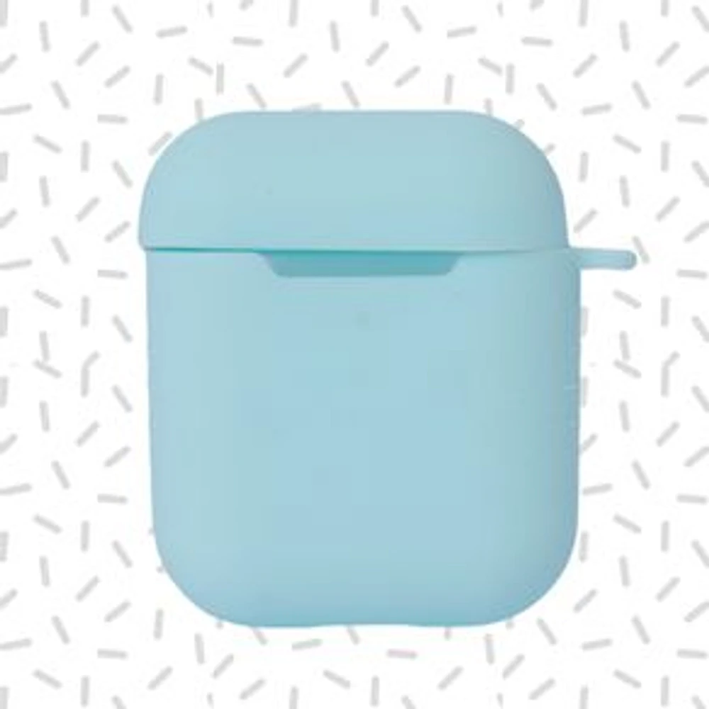 Funda Protectora Para AirPods Silicona Verde Aqua 6x6 cm