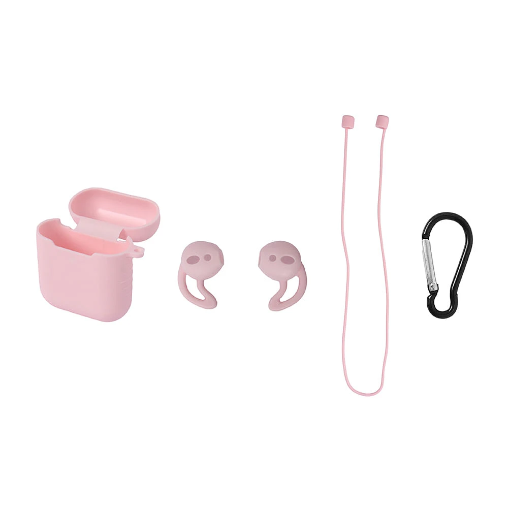 Funda Protectora Para AirPods Silicona Rosa 6x6 cm