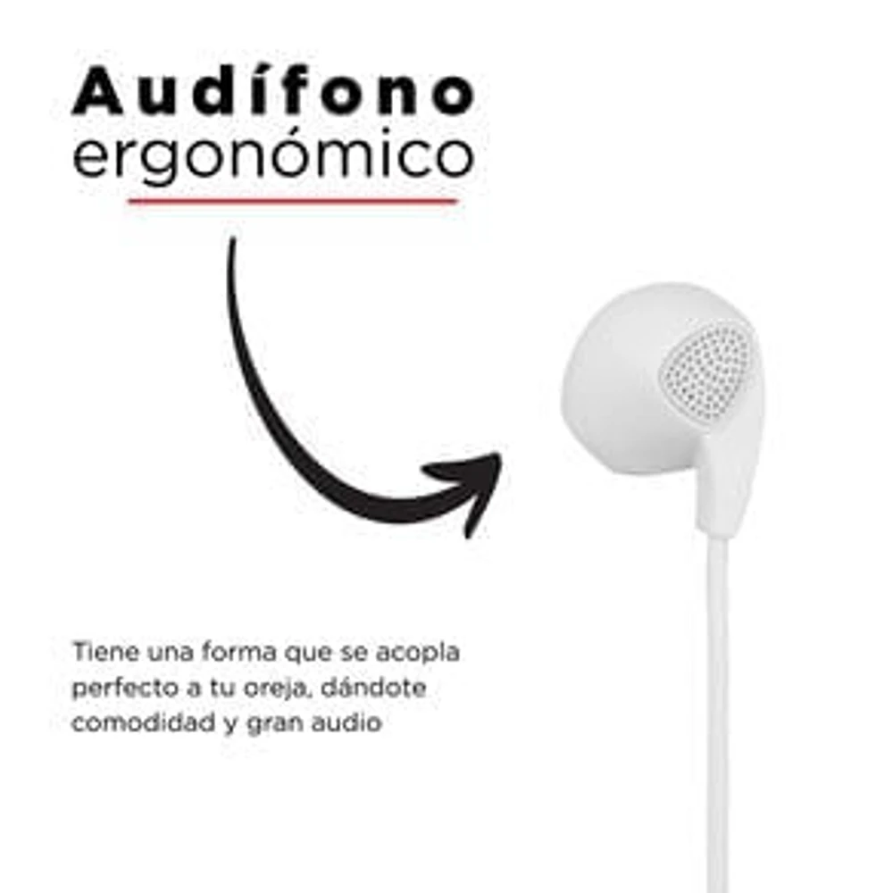 Audífonos De Cable 3.5 mm Blancos 1.2 m