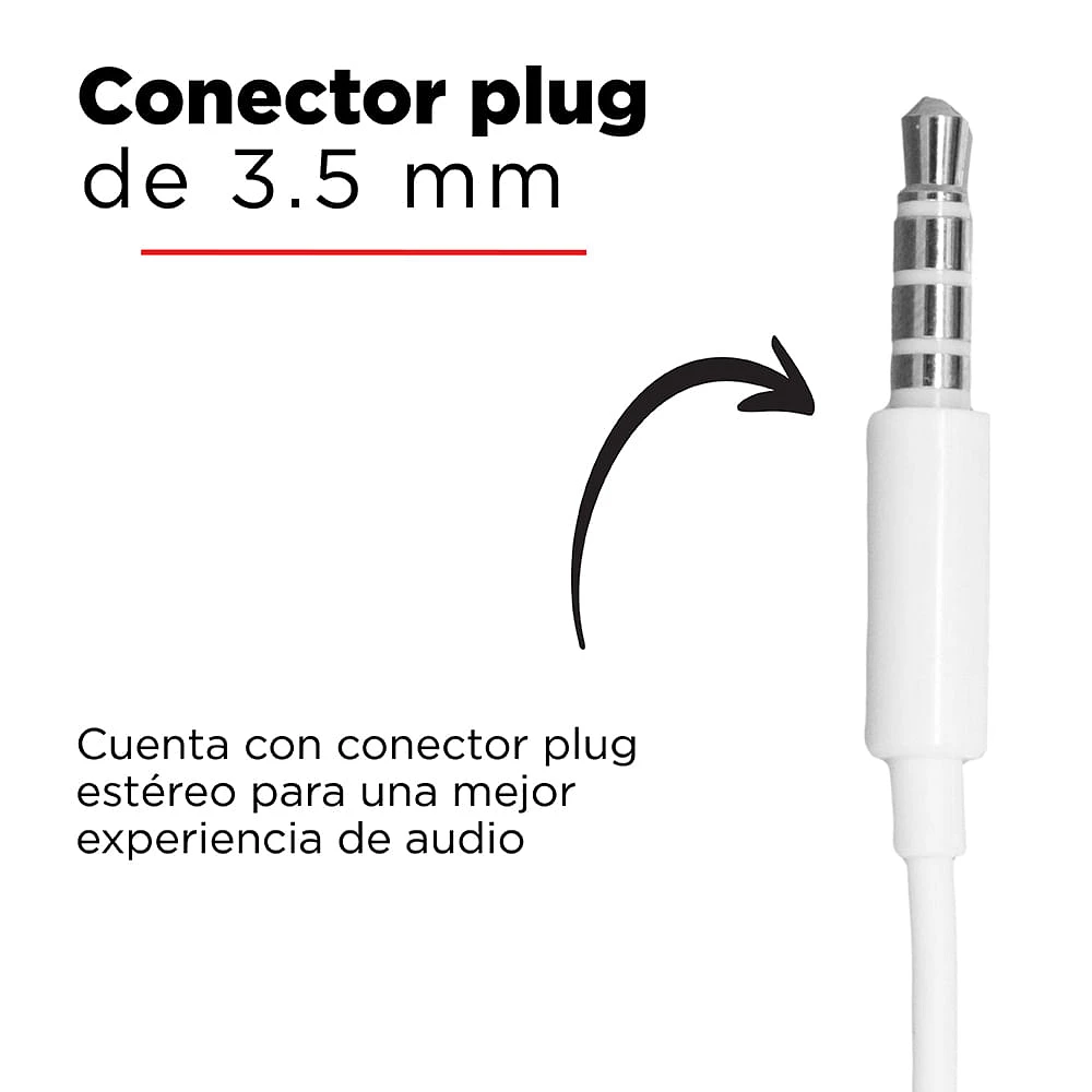 Audífonos De Cable Mod 1318 Con Control Y Micrófono Plateado 1.1 m