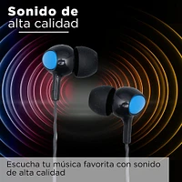 Audífonos De Cable  Negro/Azul