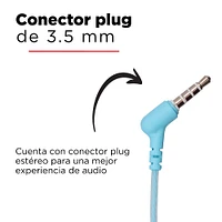 Audífonos De Cable 3.5 mm Azules 120 cm