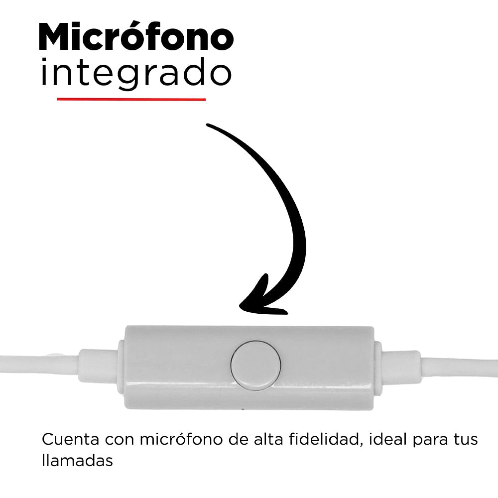 Audífonos De Cable Con Estuche 3.5 mm Grises 1.20 m