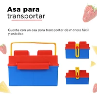 Contenedor De Alimentos Bloque De Construcción Plástico 10x17 cm 1485 ml