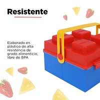 Contenedor De Alimentos Bloque De Construcción Plástico 10x17 cm 1485 ml