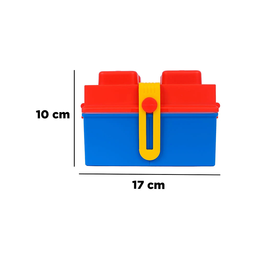 Contenedor De Alimentos Bloque De Construcción Plástico 10x17 cm 1485 ml