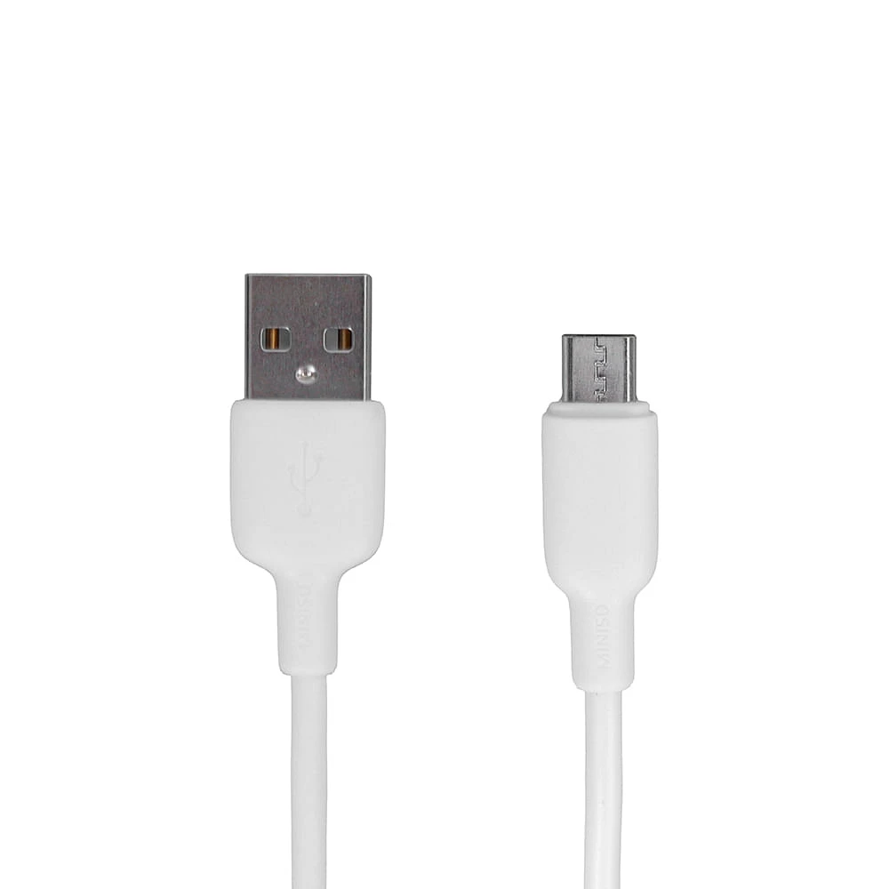 Set Cables De Carga USB A Micro USB Blancos 1 m 2 Piezas