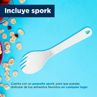 Contenedor De Alimentos Doble Capa Plástico Azul 1.1 L