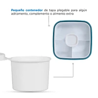 Contenedor De Alimentos Doble Capa Plástico Azul 1.1 L