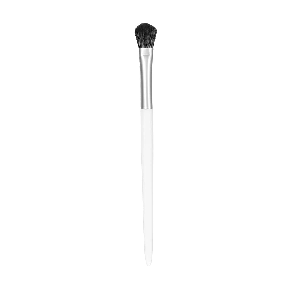 Brocha De Maquillaje Para Sombras Sintética Blanca 16 cm