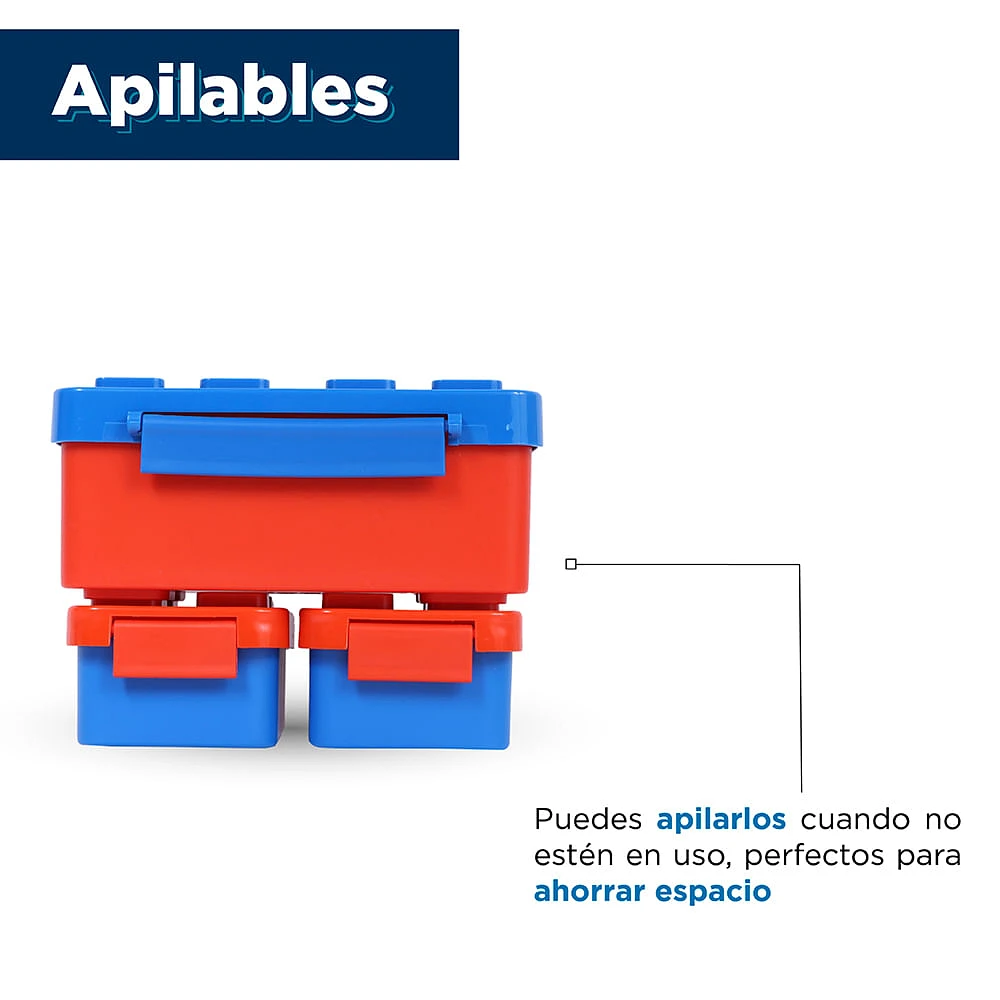 Set Contenedores De Alimentos Plástico 680 ml, 150 ml 3 Piezas