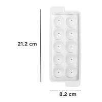 Set Moldes Para Cubos De Hielo Plástico Blancos 21.2x8.2 cm 2 Piezas