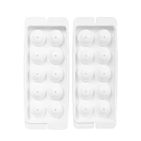 Set Moldes Para Cubos De Hielo Plástico Blancos 21.2x8.2 cm 2 Piezas