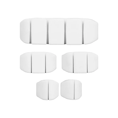 Set Clips Organizadores Para Cables Plástico Blancos 5 Piezas