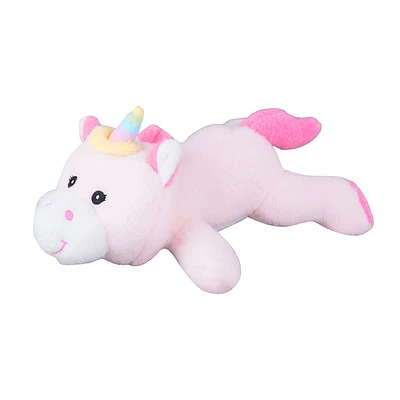 Peluche Miniso Unicornio Acostado Felpa Rosa 22x35 cm