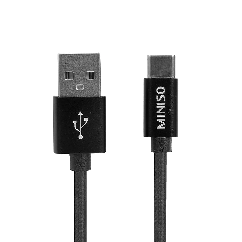 Cable De Carga USB a Tipo C Doble Función Negro 1.8 m