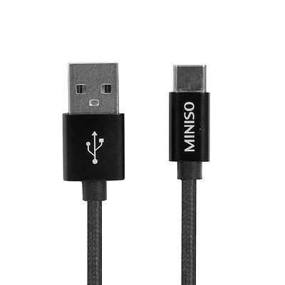 Cable De Carga USB a Tipo C Doble Función Negro 1.8 m