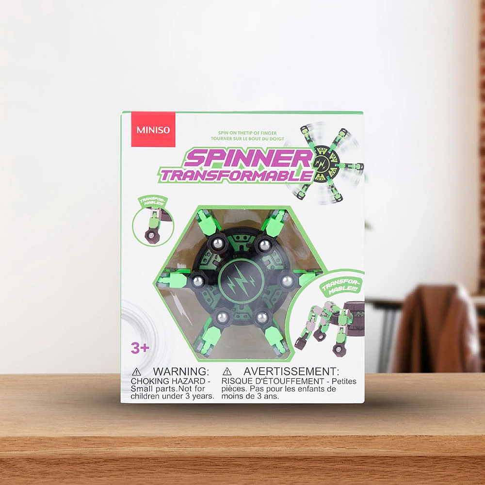 Spinner Transformable Plástico Verde 13.5 cm