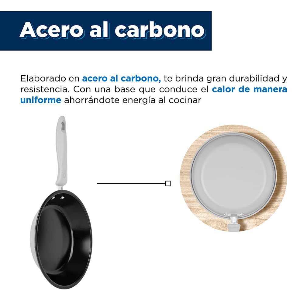 OGA - Home Design Products. SARTÉN ACERO AL CARBONO 26CM