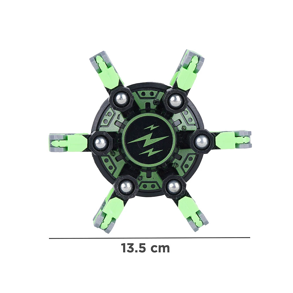 Spinner Transformable Plástico Verde 13.5 cm