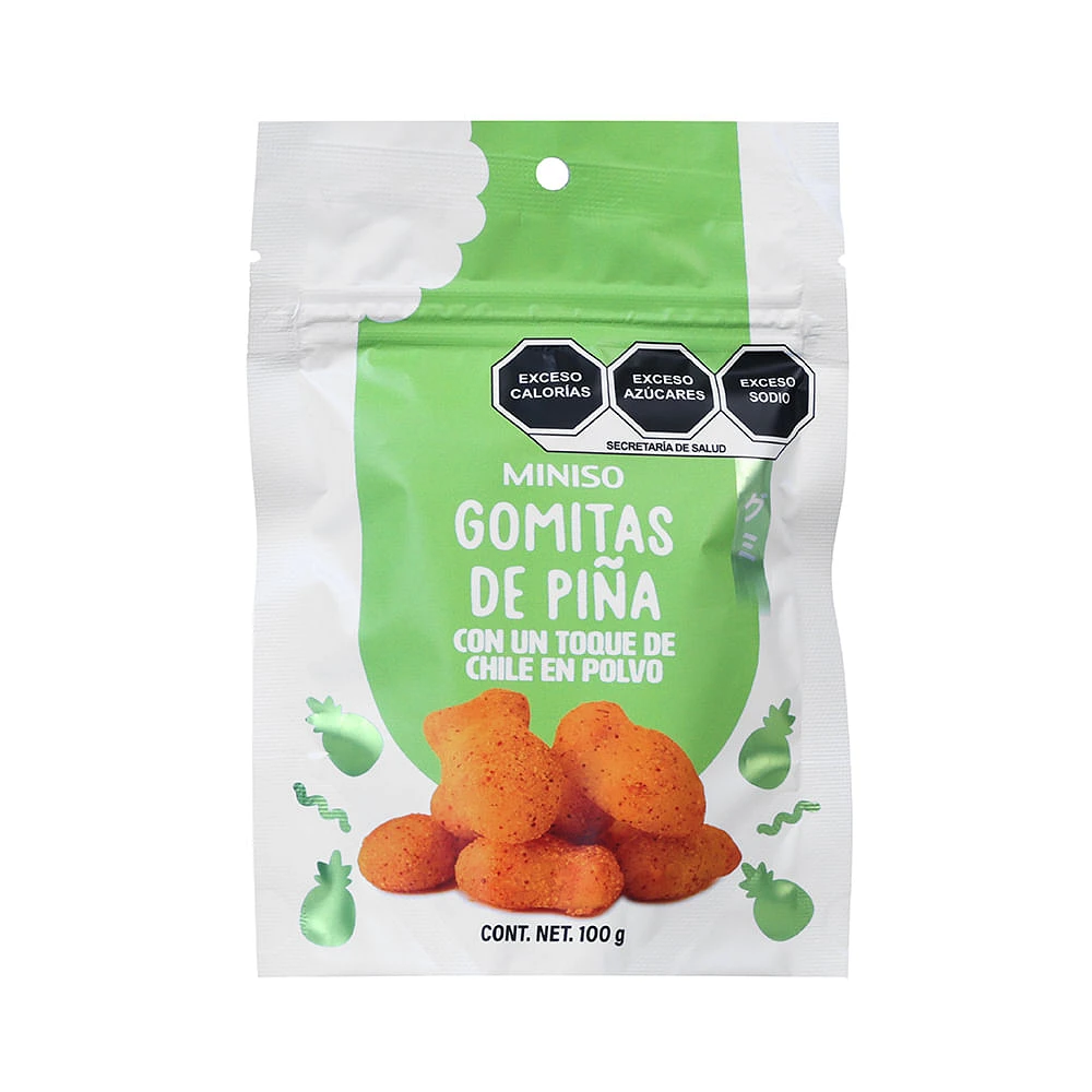 Gomitas De Piña  Con Un Toque De chile En Polvo 100 gr