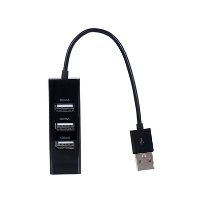 Adaptador USB 4 Puertos Negro 2x21.6 cm