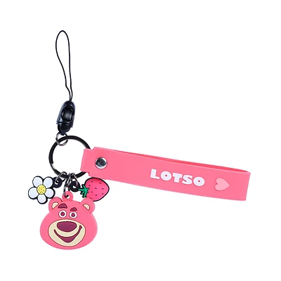 Accesorio Decorativo Para Celular Toy Story Lotso Disney Silicona Rosa 15 cm