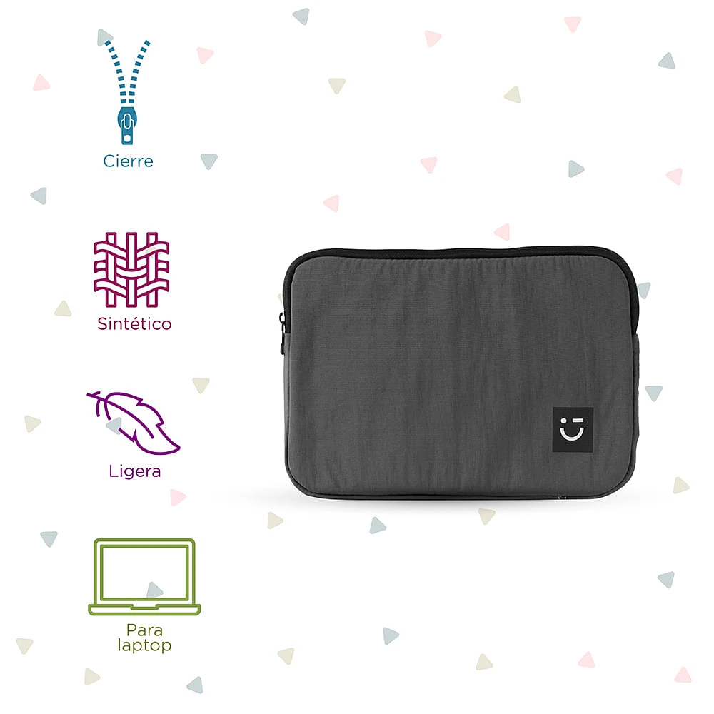 Funda Para Laptop Textil Gris 34x25x2 cm