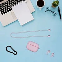 Funda Protectora Par AirPods Pro Silicona Rosa 6.5x4.5 cm