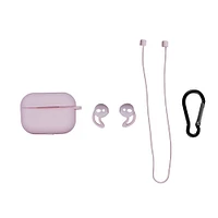 Funda Protectora Par AirPods Pro Silicona Rosa 6.5x4.5 cm