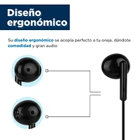 Audífonos De Cable 3.5 mm Negros 120 cm