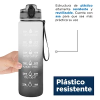 Cilindro Deportivo Degradado Plástico Negro 1 L