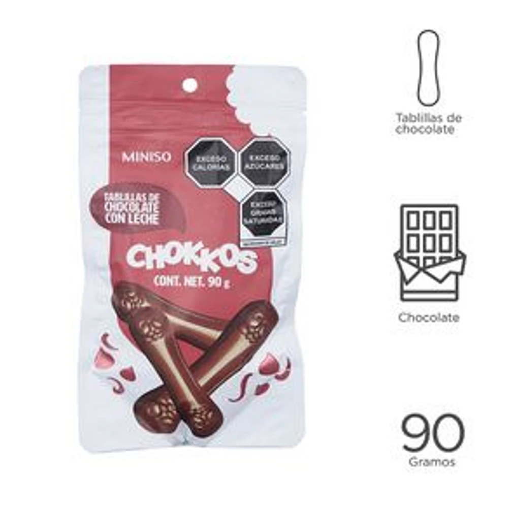 Snack Chokkos Chocolate Tabletas De Chocolate Con Leche 90g