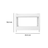 Estante De Almacenamiento Doble Plástico Blanco 24.5x15.5x7 cm