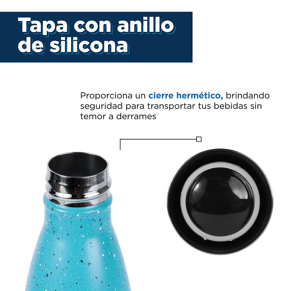 Termo De Bebida Caliente Fria Agua Portable Azul 500ml