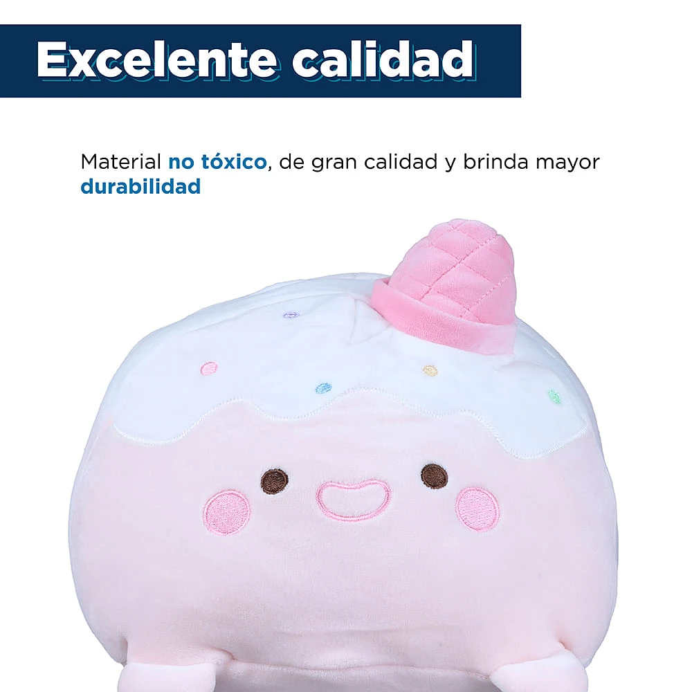 Peluche Miniso Helado Rosa 30x23x22 cm