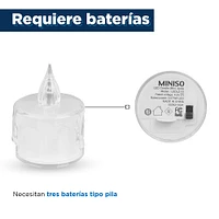 Paquete Mini Velas Led Sintéticas 5x3.5 cm 4 Piezas