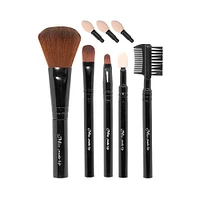 Kit Brochas De Maquillaje Negras 10.5 cm 5 Piezas