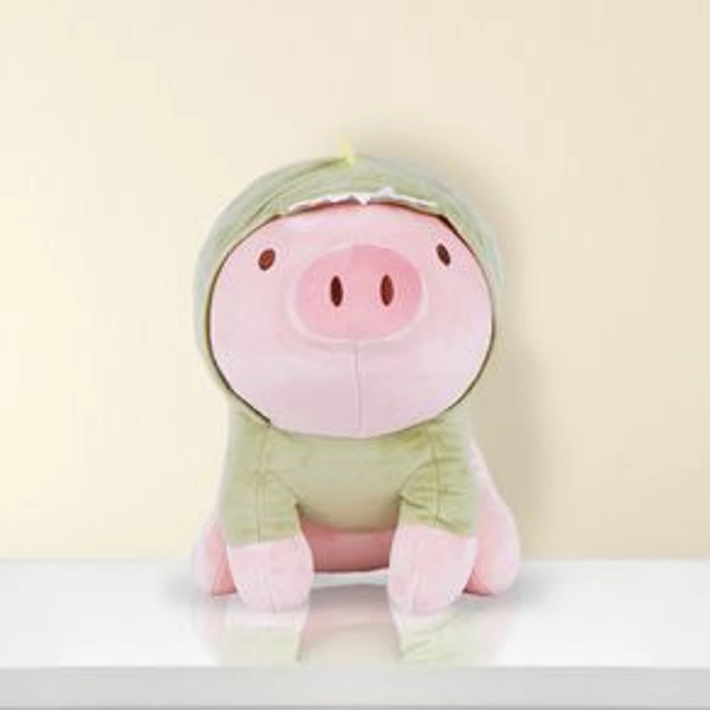 Peluche Con Capucha Miniso Cerdito Felpa 23x20x27 cm