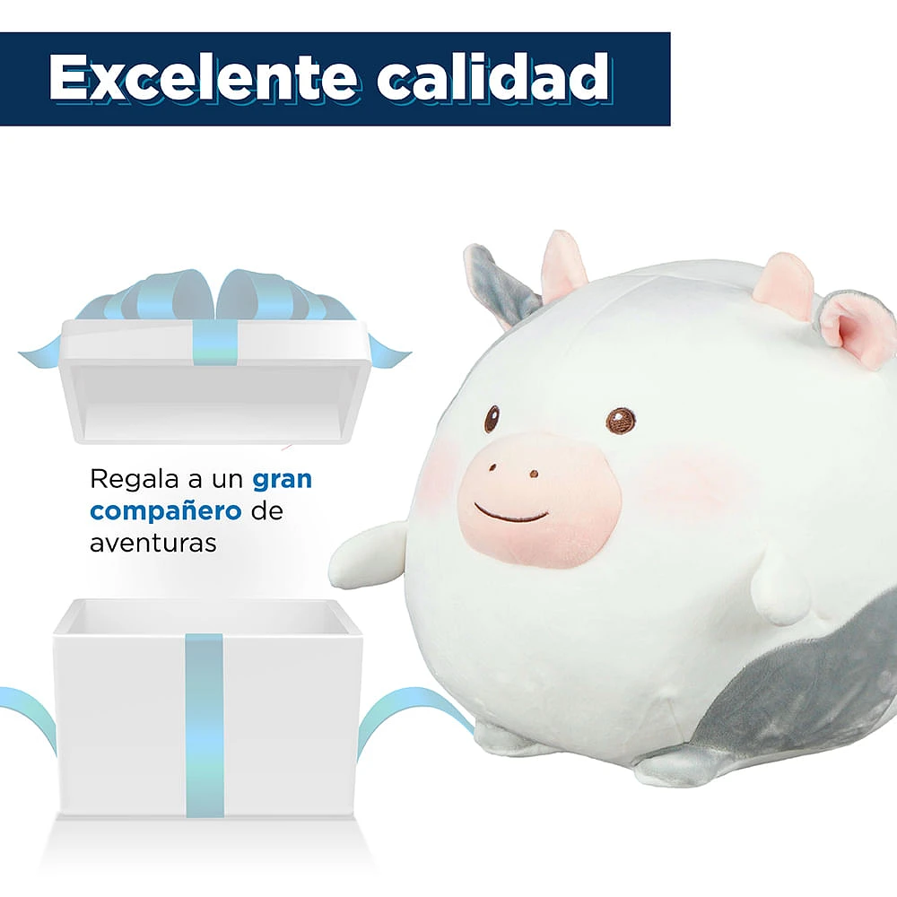 Peluche Miniso Vaca Felpa Blanco 30 cm