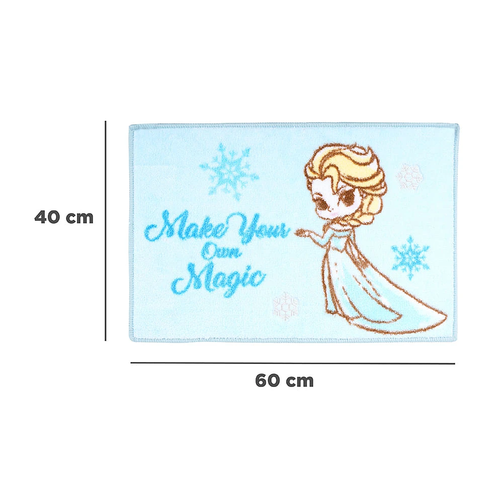 Tapete Disney Elsa Decorativo Azul 60x40 cm