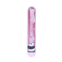 Set De Cubiertos Con Estuche We Bare Bears Panda Plástico Rosa 2 Piezas