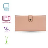 Cartera Larga Para Mujer Albaricoque 19.4X10.4X2.8CM