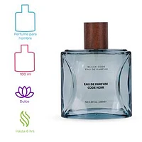 Perfume Black Code Para Hombre 100 ml Bergamota, violetas, gálbano.