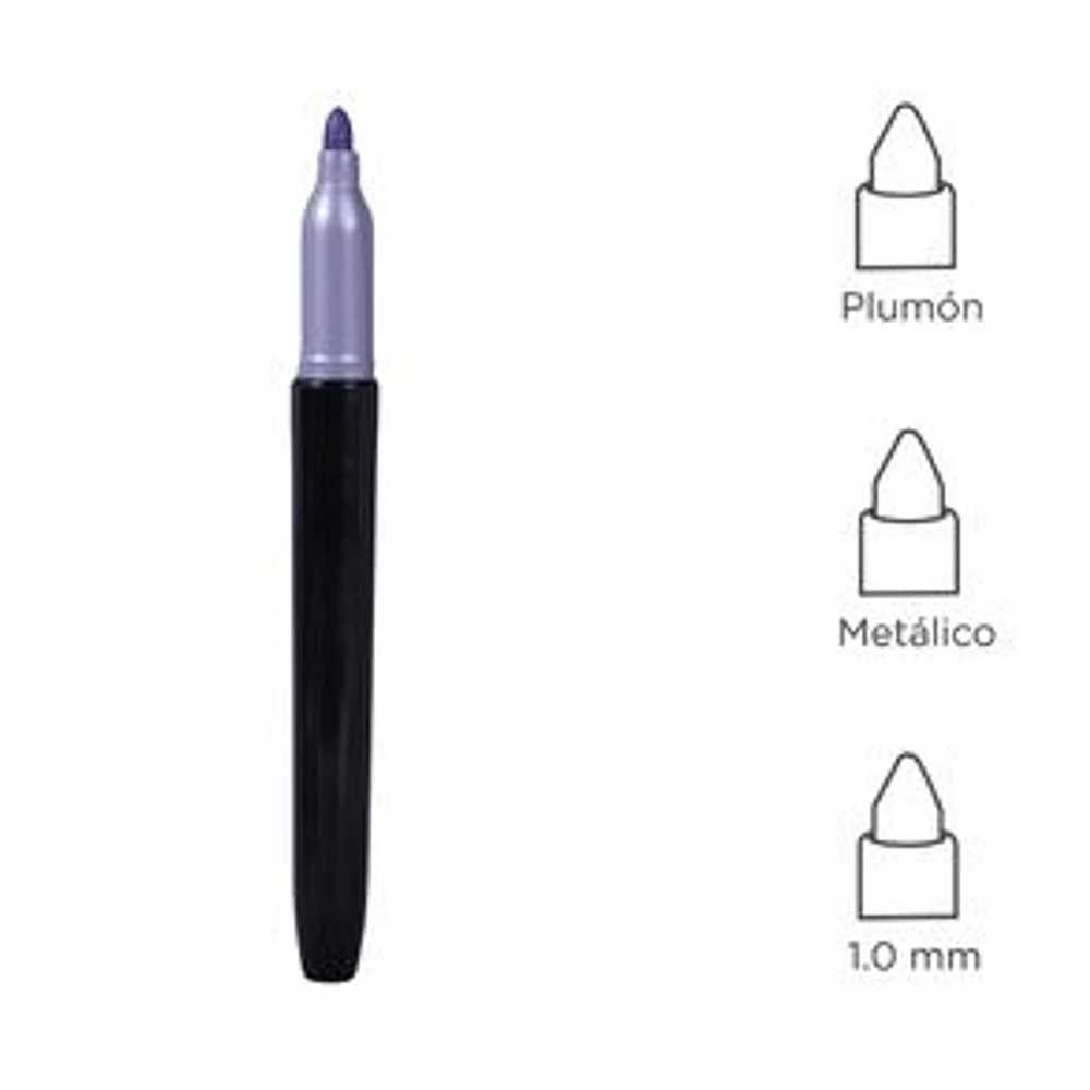 Plumón Permanente Tinta Morada 1.0 mm