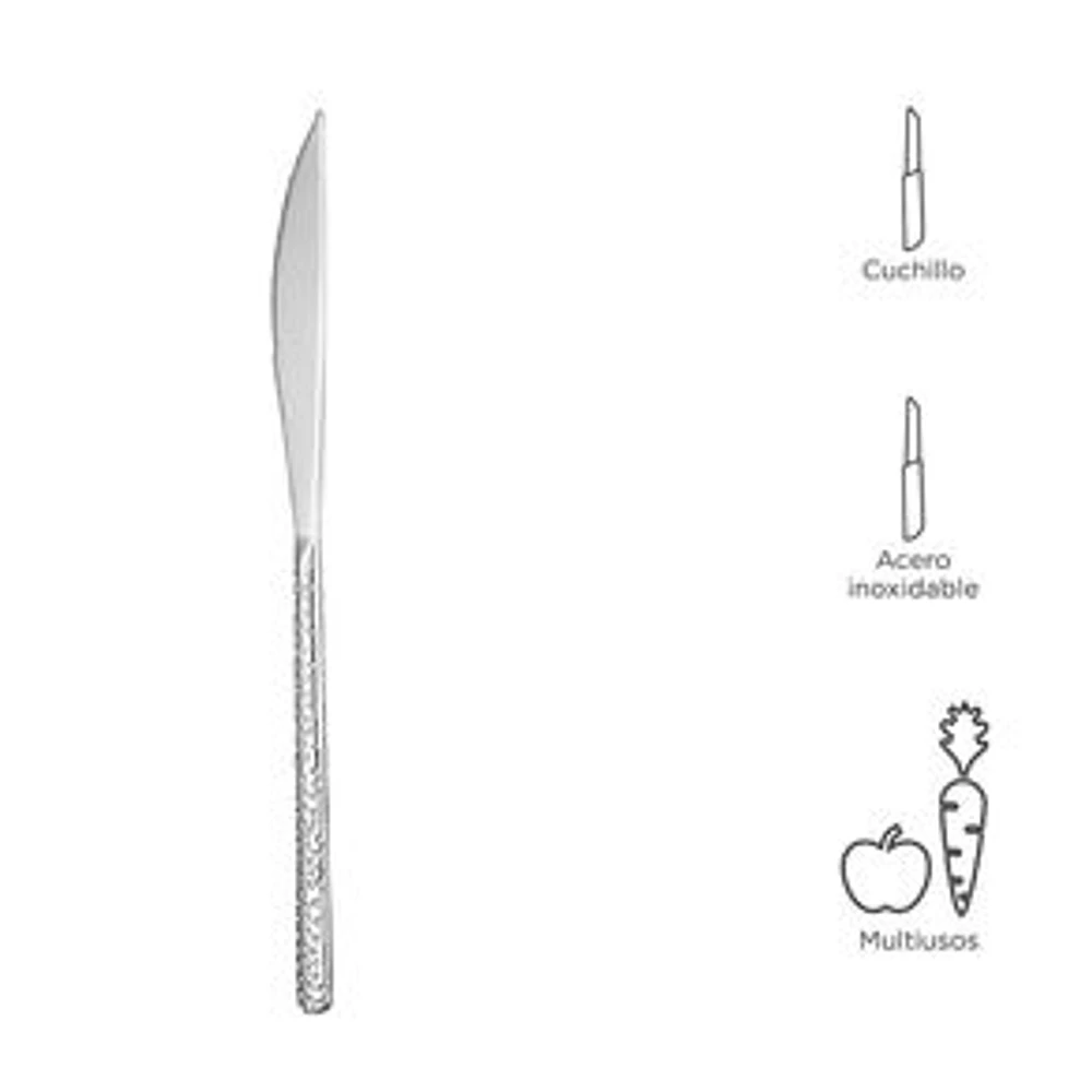 Cuchillo Antideslizante Plata